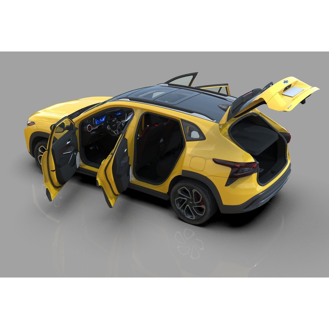 Chevrolet Trax RS 2023 3D Model – High Poly Game Asset, FBX & OBJ - View 16