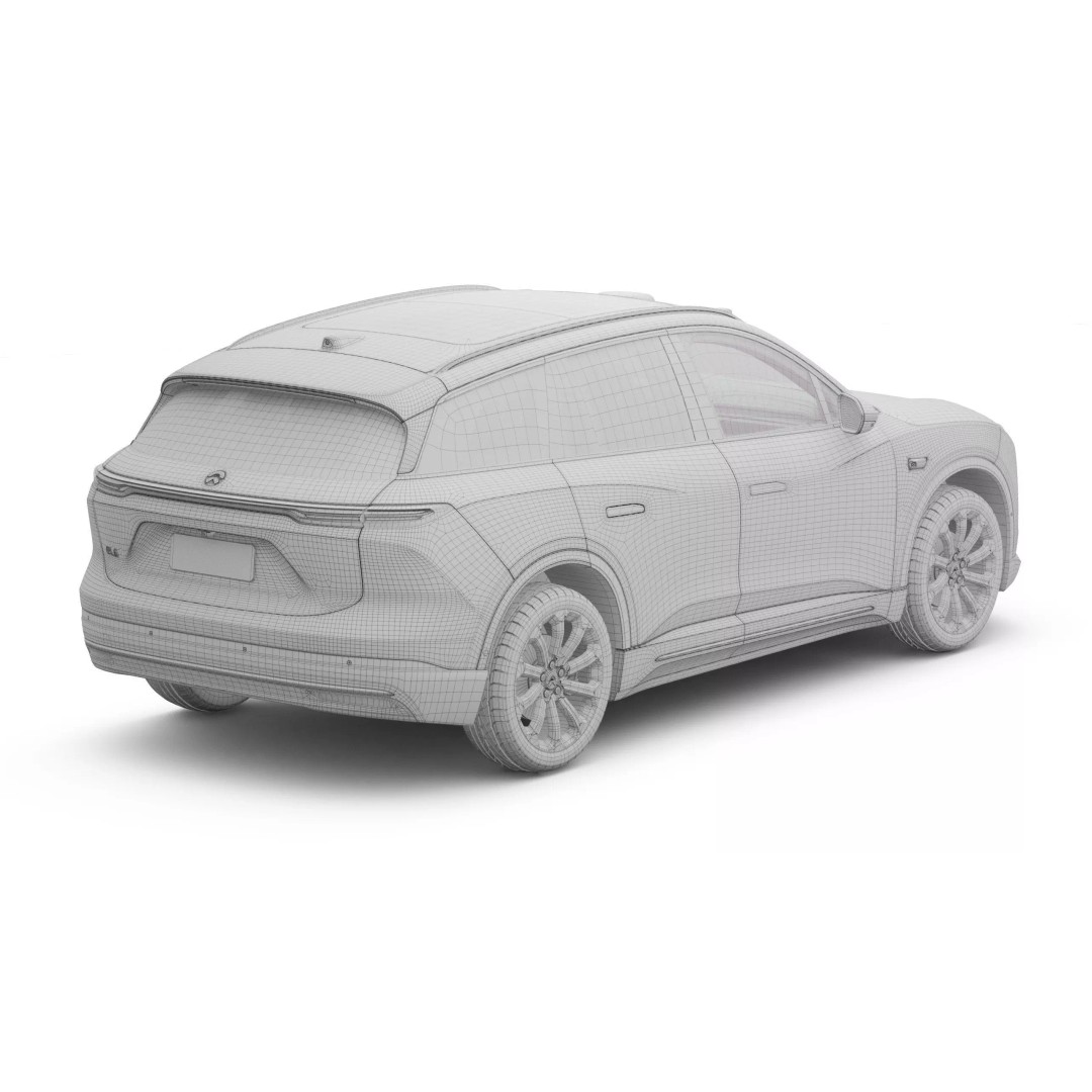 2025 Nio EL6 ES6 3D Model – High Poly Vehicle with Interior, FBX, OBJ