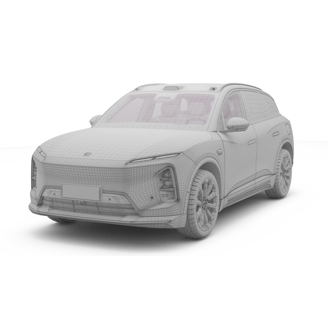 2025 Nio EL6 ES6 3D Model – High Poly Vehicle with Interior, FBX, OBJ - View 17