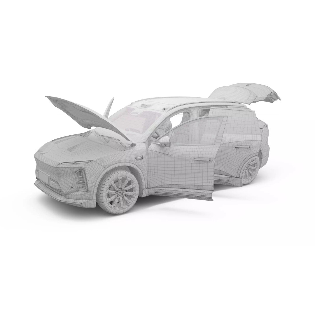 2025 Nio EL6 ES6 3D Model – High Poly Vehicle with Interior, FBX, OBJ - View 21