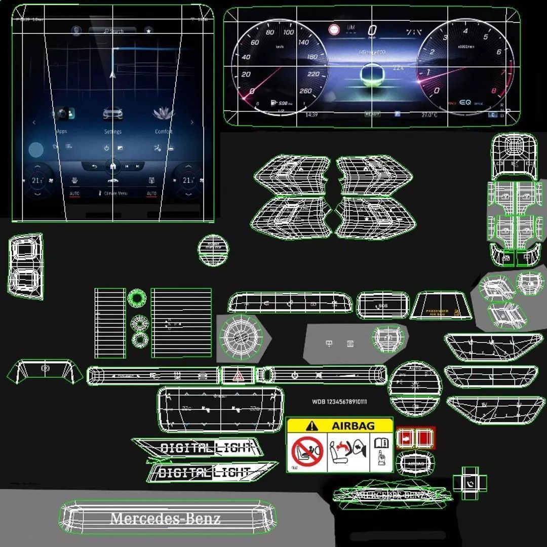 2023 Mercedes-Benz GLC 3D Model – Photorealistic SUV, PBR Textures, FBX