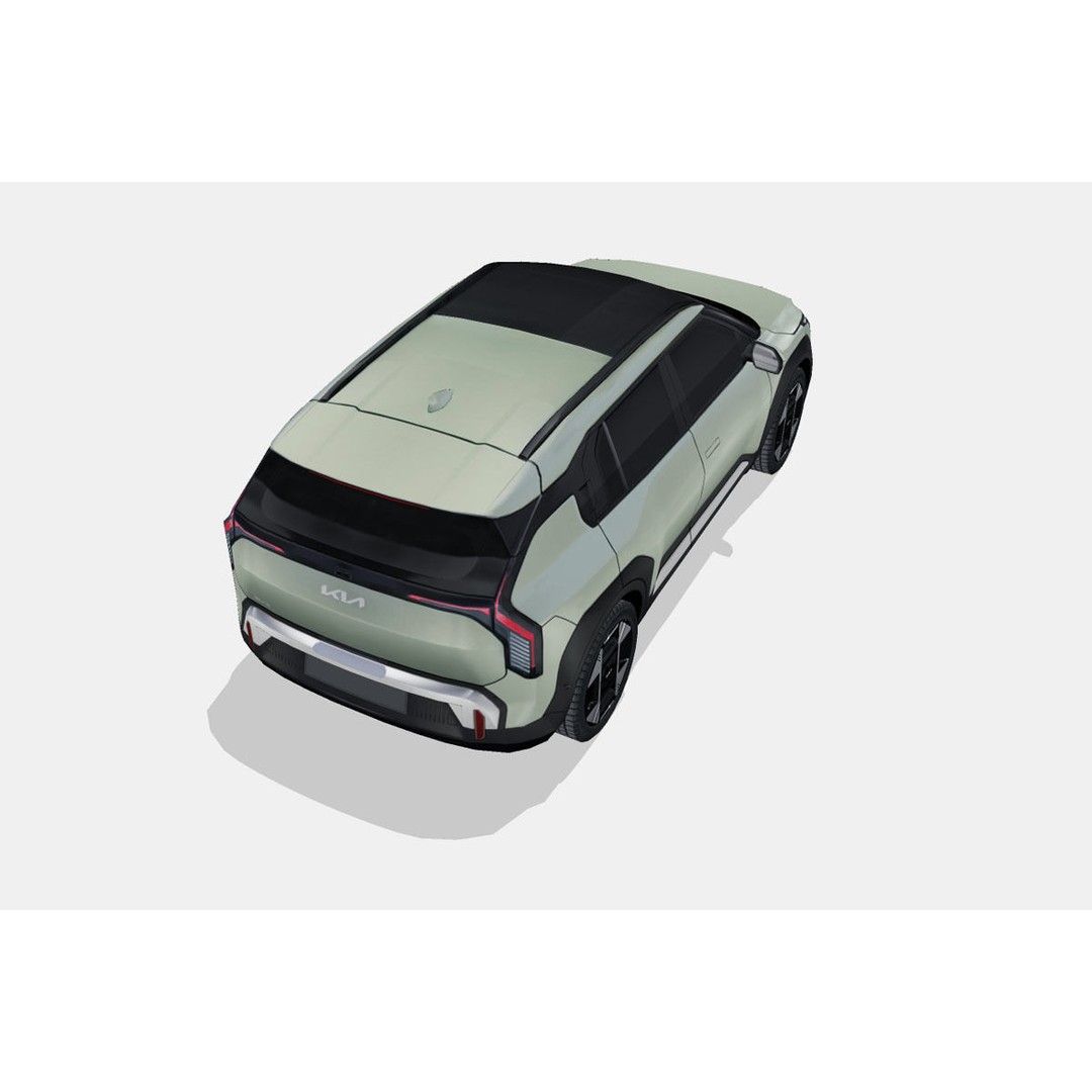 Kia EV3 2025 3D Model – Low Poly SUV, FBX & PBR Textures - View 11