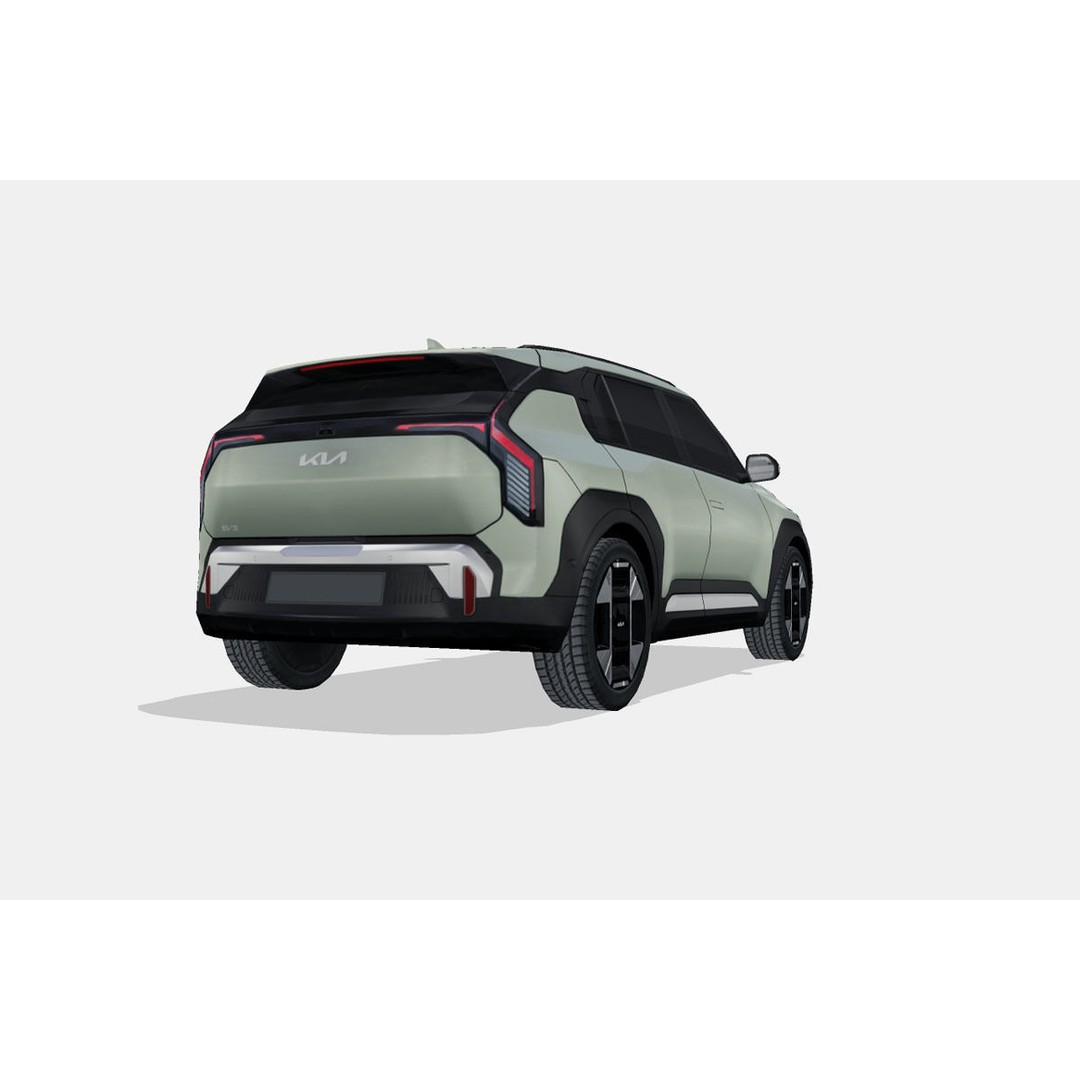 Kia EV3 2025 3D Model – Low Poly SUV, FBX & PBR Textures - View 12