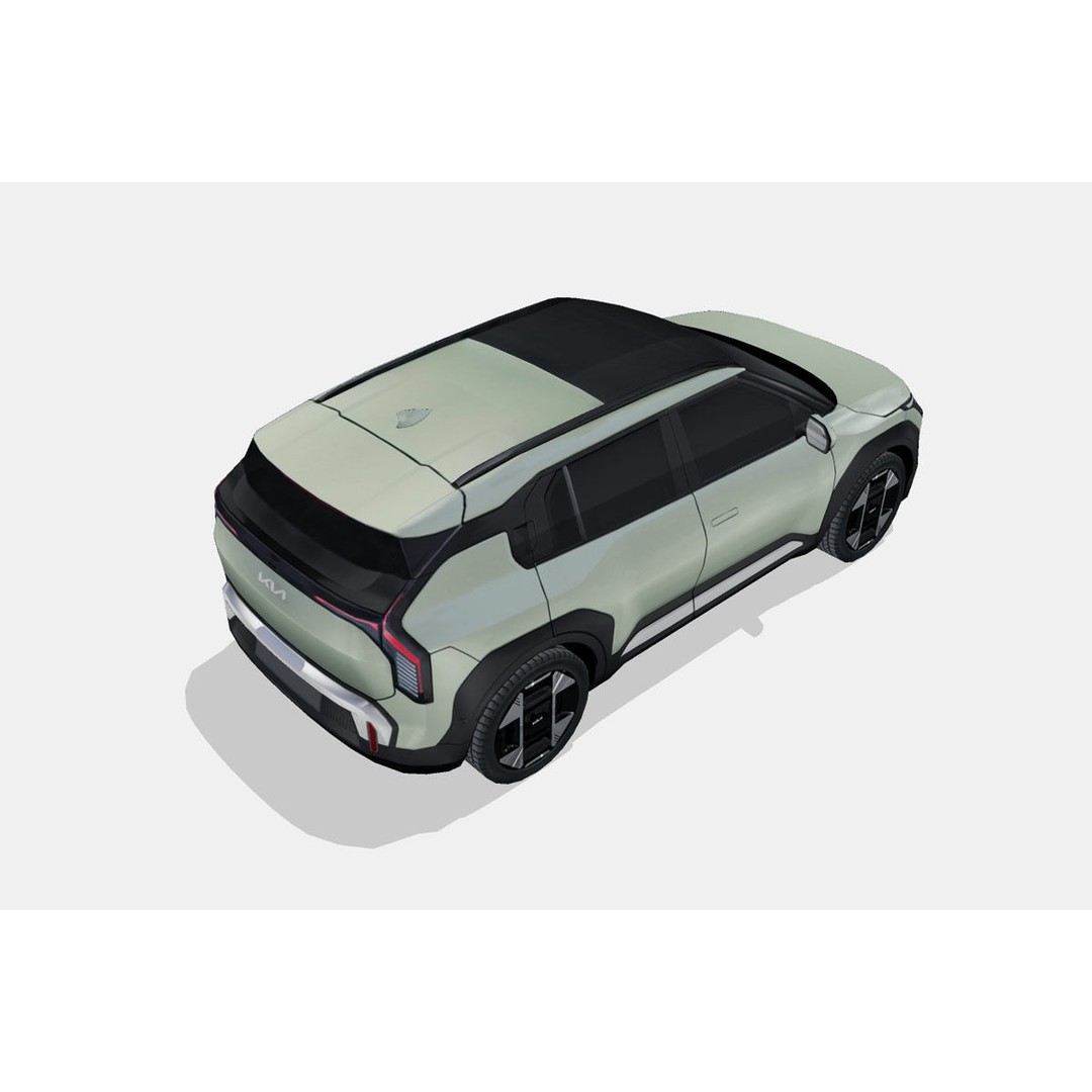 Kia EV3 2025 3D Model – Low Poly SUV, FBX & PBR Textures - View 13