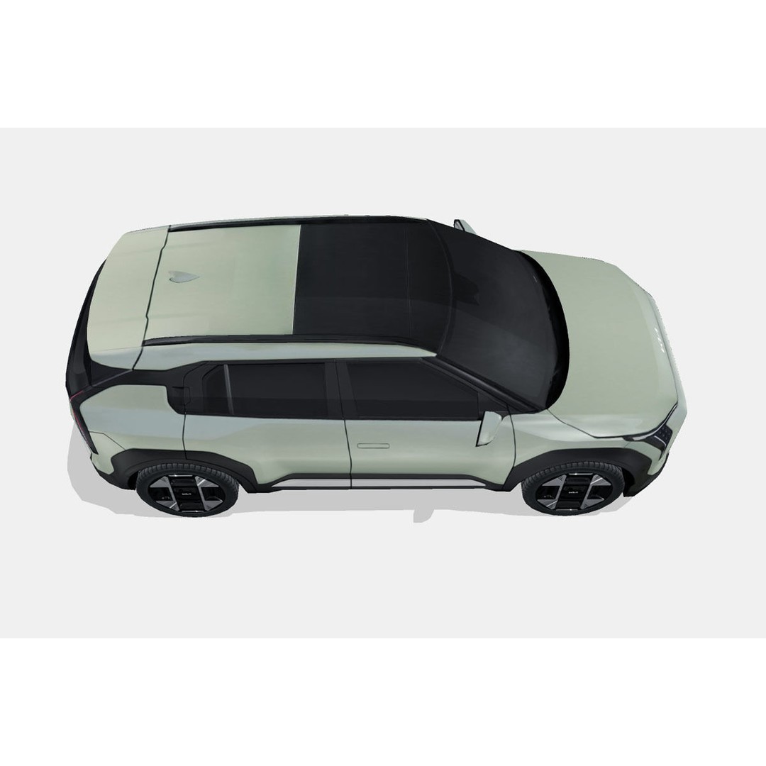 Kia EV3 2025 3D Model – Low Poly SUV, FBX & PBR Textures - View 14