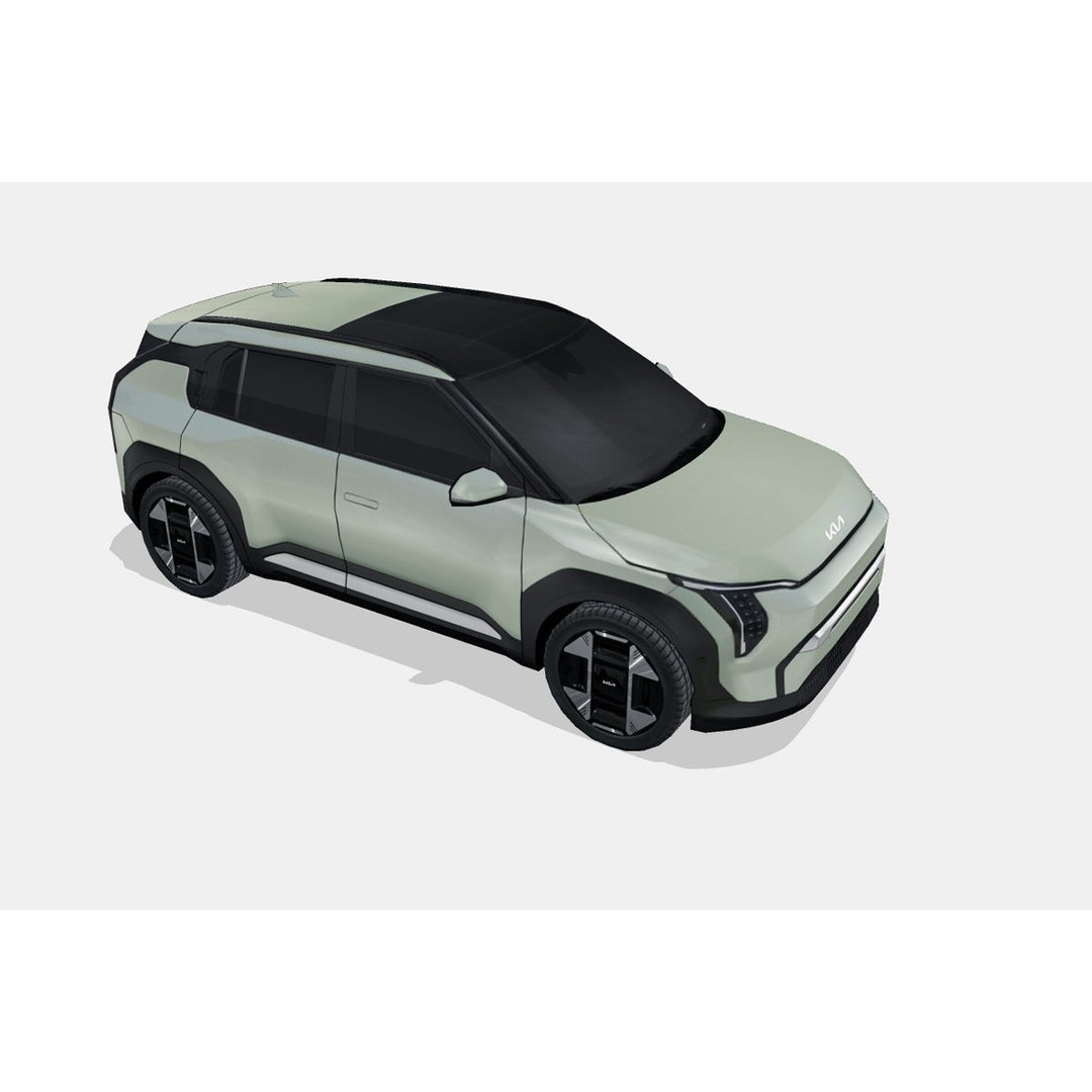 Kia EV3 2025 3D Model – Low Poly SUV, FBX & PBR Textures - View 15