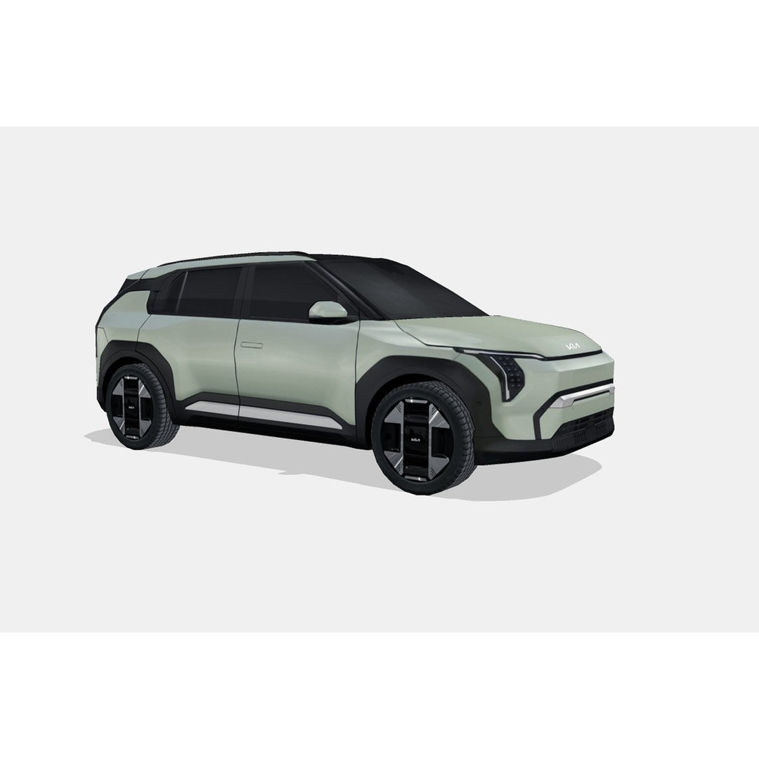 Kia EV3 2025 3D Model – Low Poly SUV, FBX & PBR Textures - View 16