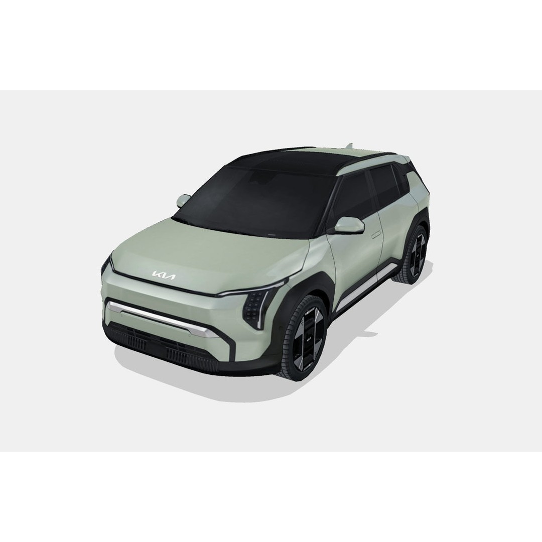 Kia EV3 2025 3D Model – Low Poly SUV, FBX & PBR Textures - View 6