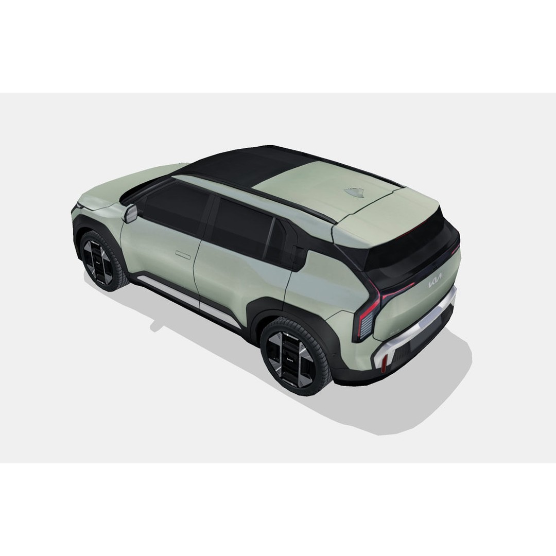 Kia EV3 2025 3D Model – Low Poly SUV, FBX & PBR Textures - View 8