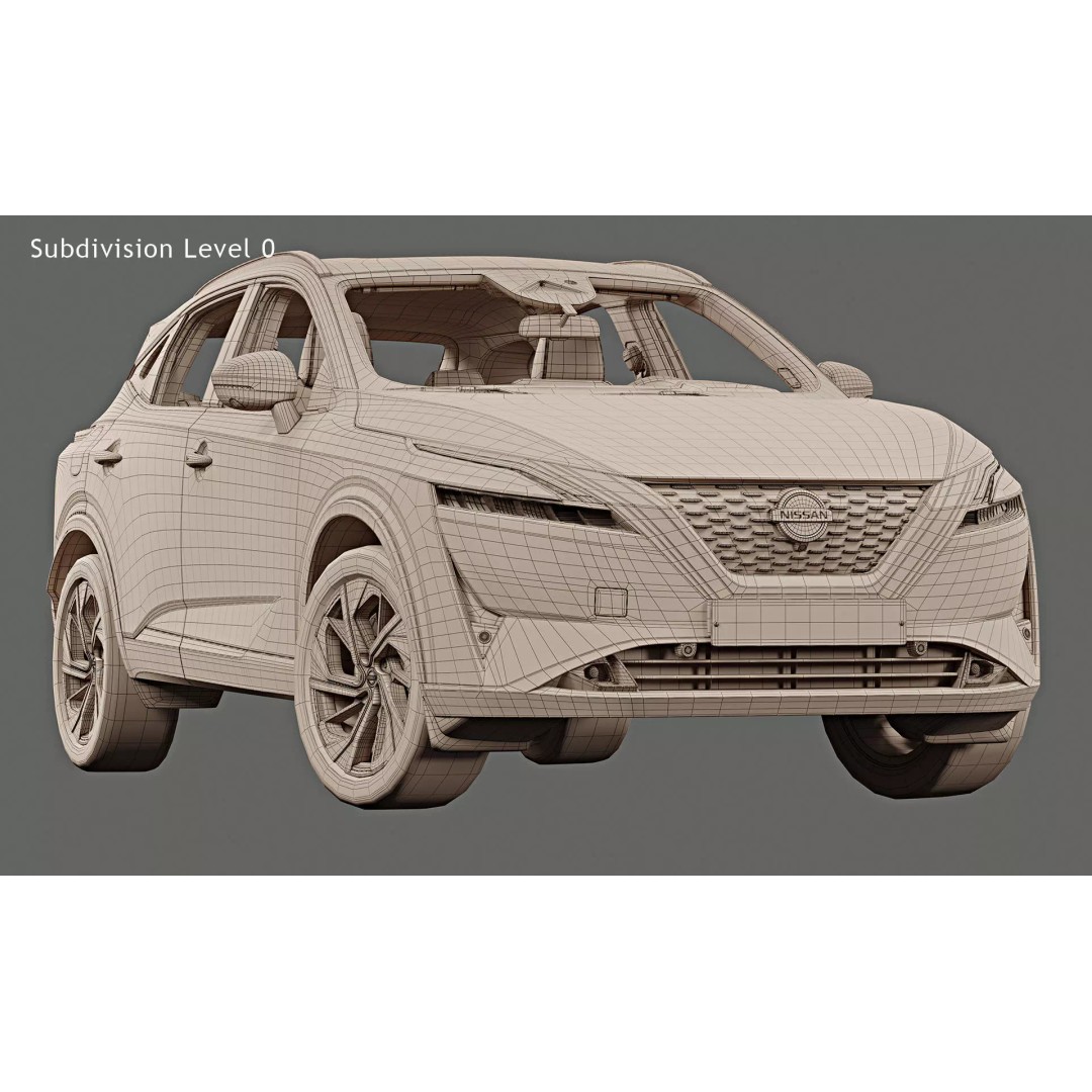 2022 Nissan Qashqai 3D Model – High-Quality SUV Asset, FBX, PBR - View 17