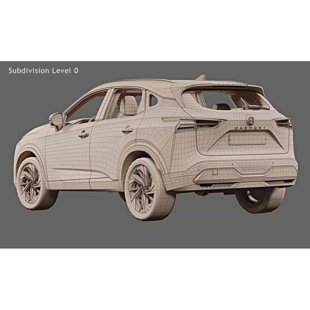 2022 Nissan Qashqai 3D Model – High-Quality SUV Asset, FBX, PBR - View 18