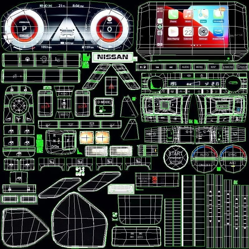 2022 Nissan Qashqai 3D Model – High-Quality SUV Asset, FBX, PBR - View 20