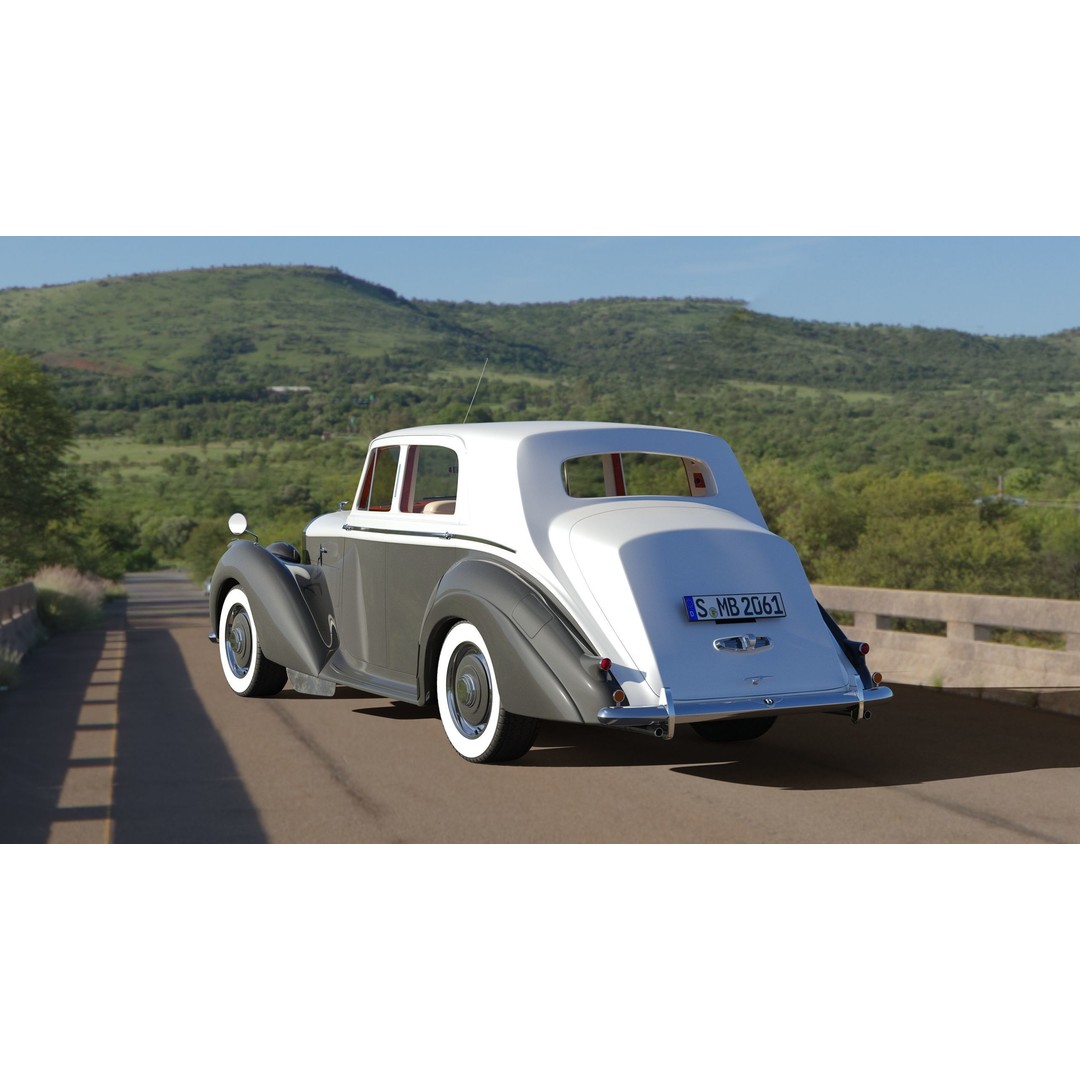 Bentley R Type 3D Model – Classic British Sedan, FBX & OBJ - View 12