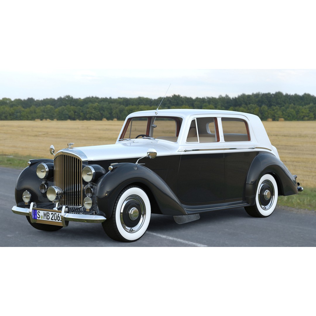 Bentley R Type 3D Model – Classic British Sedan, FBX & OBJ - View 13