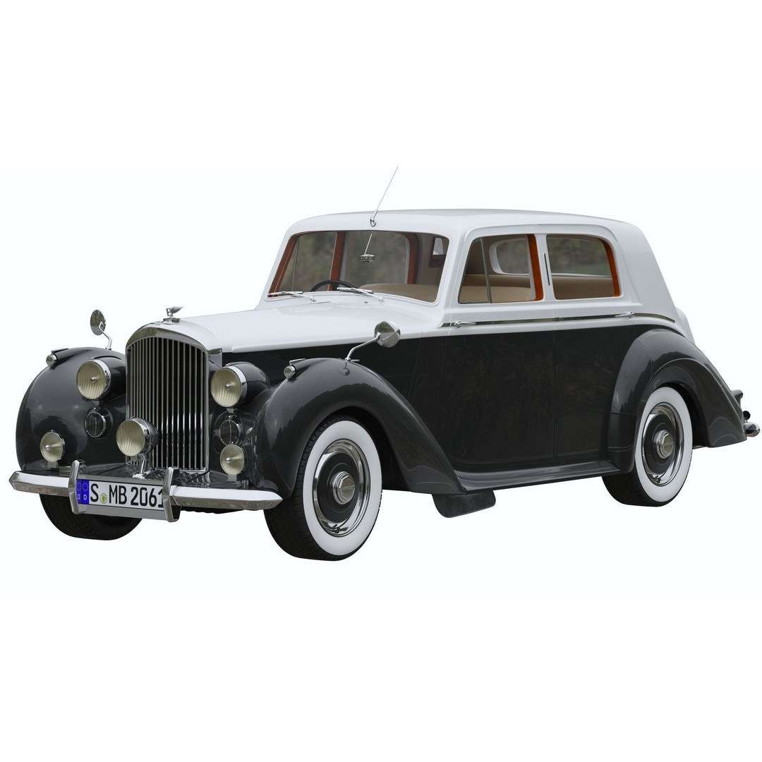 Bentley R Type 3D Model – Classic British Sedan, FBX & OBJ - View 3