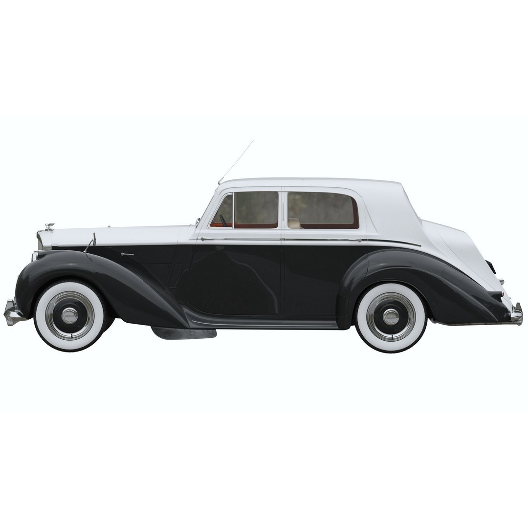 Bentley R Type 3D Model – Classic British Sedan, FBX & OBJ - View 5