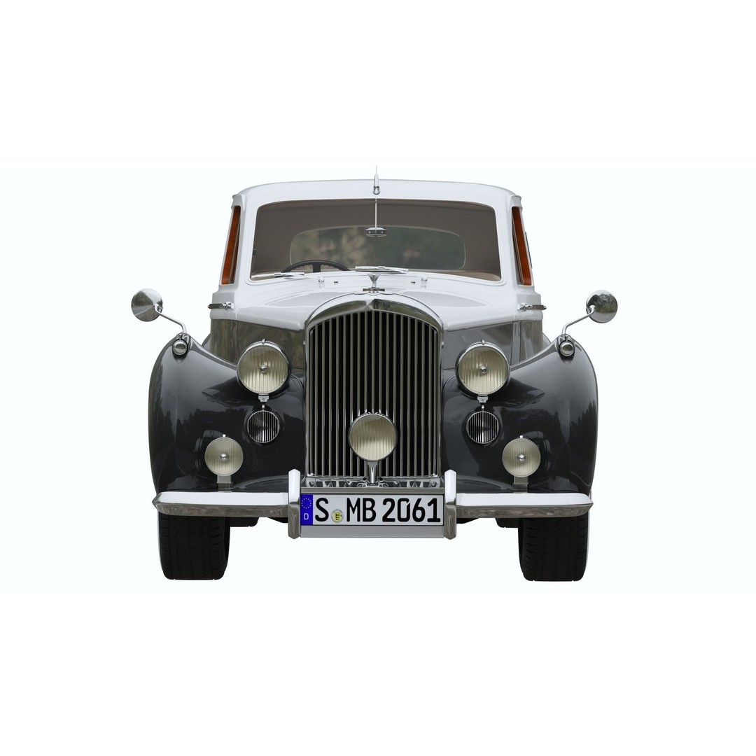 Bentley R Type 3D Model – Classic British Sedan, FBX & OBJ - View 6