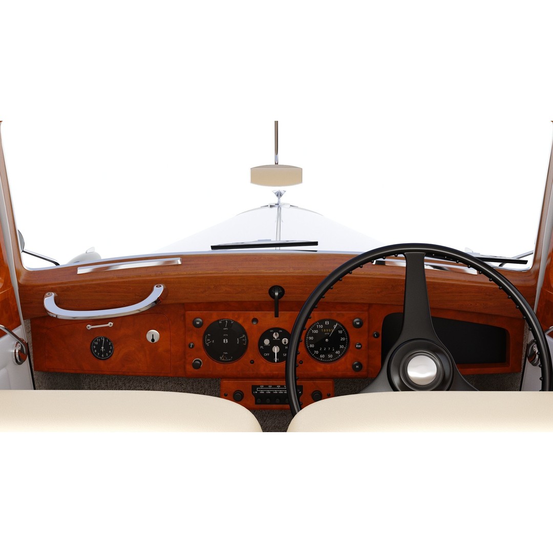 Bentley R Type 3D Model – Classic British Sedan, FBX & OBJ - View 9