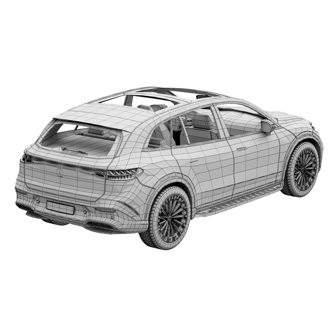 Mercedes-Benz EQS SUV 3D Model – High Poly Vehicle Asset, FBX, OBJ
