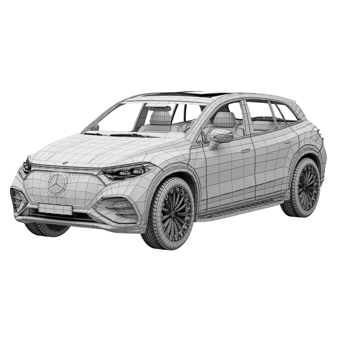 Mercedes-Benz EQS SUV 3D Model – High Poly Vehicle Asset, FBX, OBJ - View 15