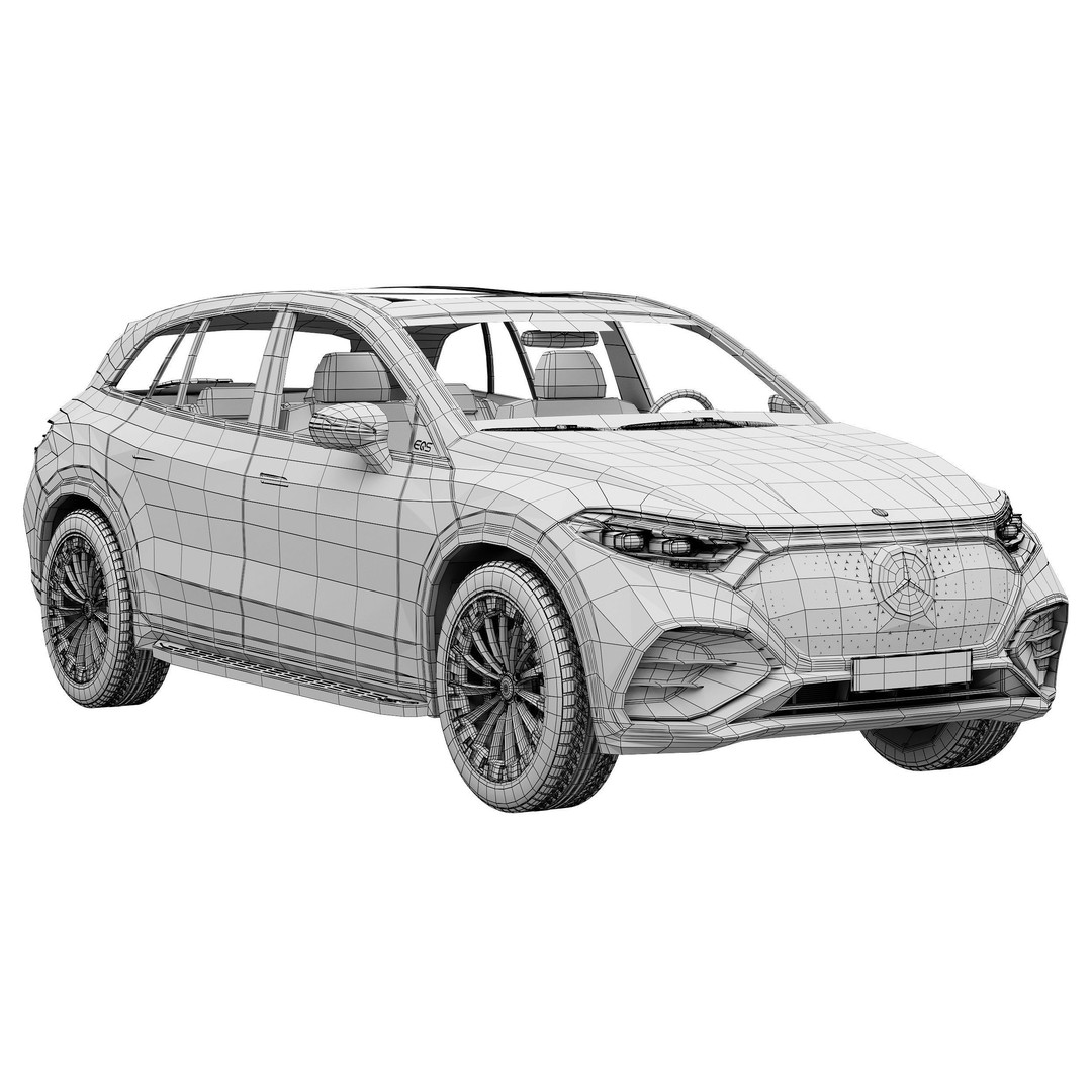 Mercedes-Benz EQS SUV 3D Model – High Poly Vehicle Asset, FBX, OBJ - View 16
