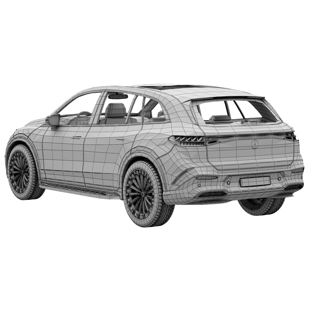 Mercedes-Benz EQS SUV 3D Model – High Poly Vehicle Asset, FBX, OBJ - View 17