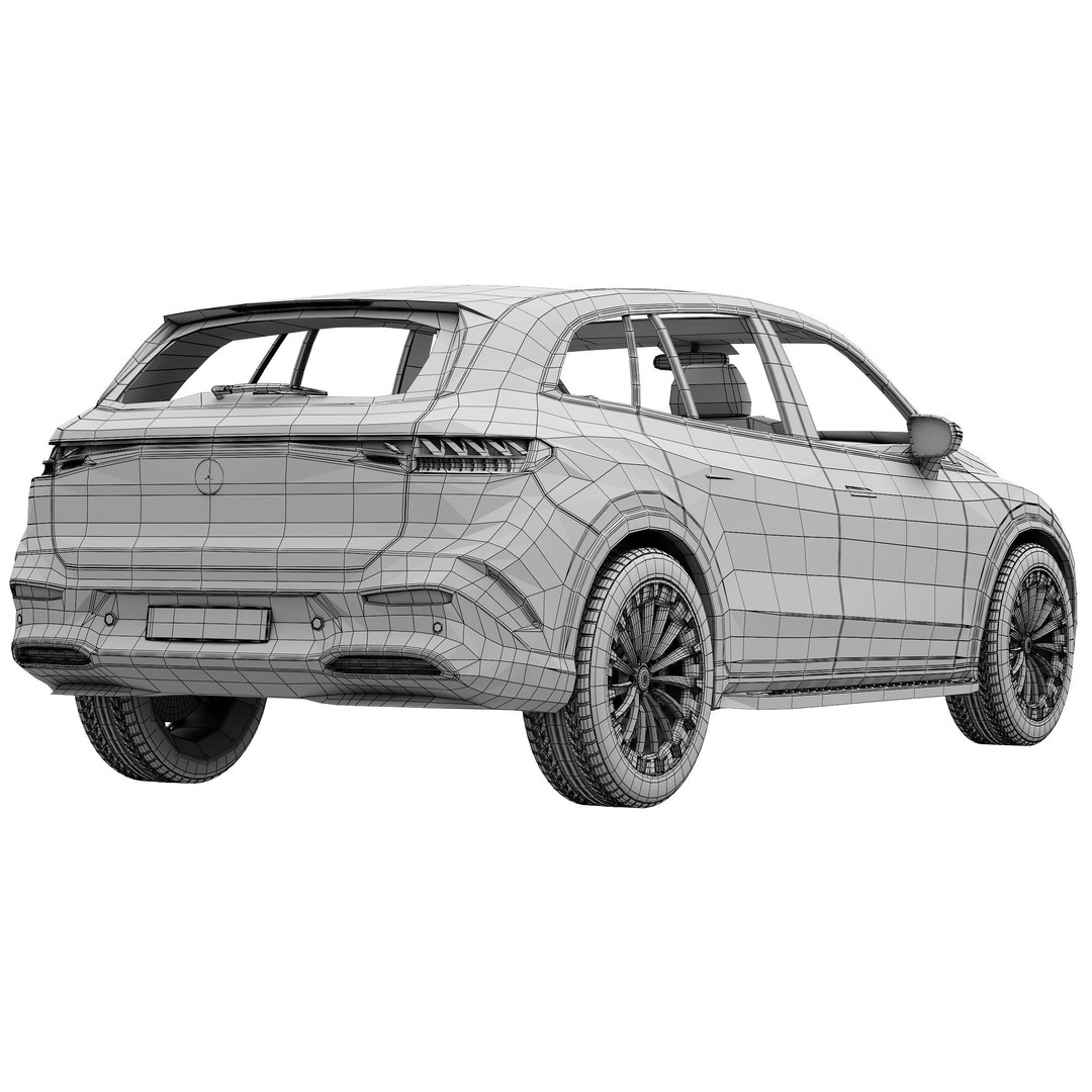 Mercedes-Benz EQS SUV 3D Model – High Poly Vehicle Asset, FBX, OBJ - View 18