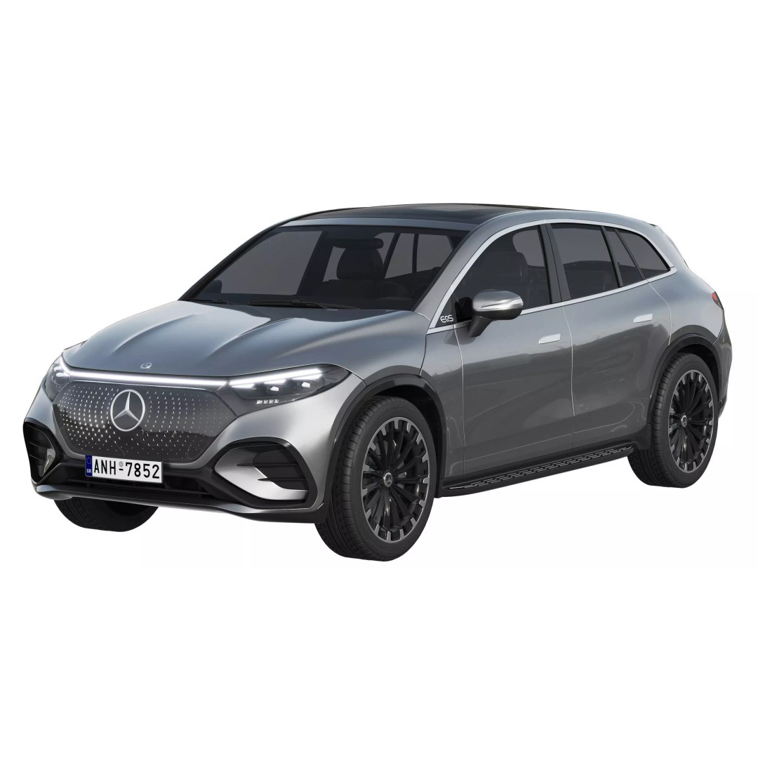 Mercedes-Benz EQS SUV 3D Model – High Poly Vehicle Asset, FBX, OBJ - View 2