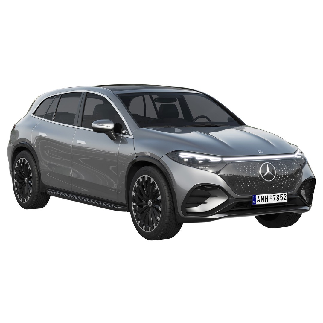 Mercedes-Benz EQS SUV 3D Model – High Poly Vehicle Asset, FBX, OBJ - View 3