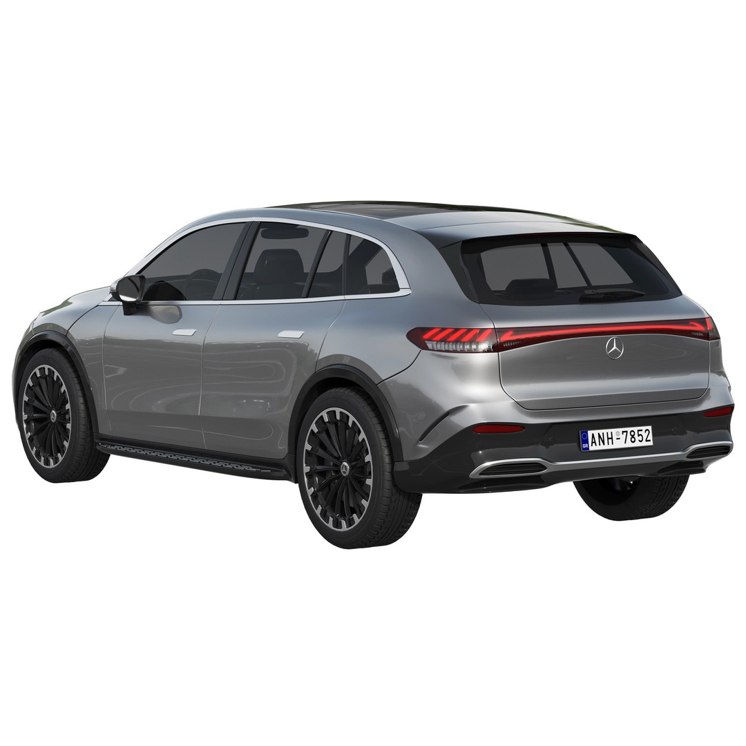 Mercedes-Benz EQS SUV 3D Model – High Poly Vehicle Asset, FBX, OBJ - View 4