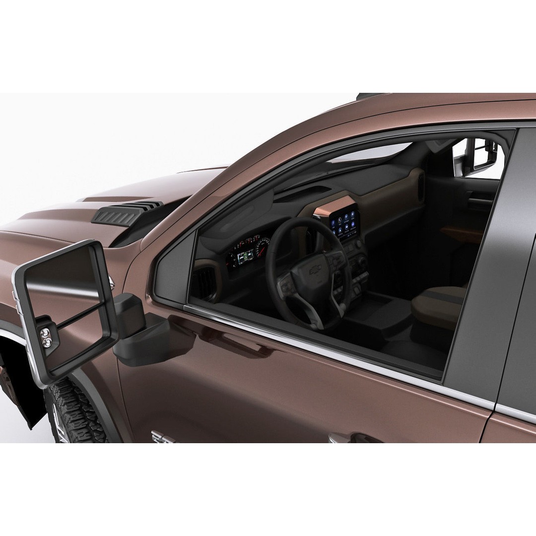 Silverado 2020 2500 HD 3D Model – High Poly Truck Asset, FBX, OBJ - View 14