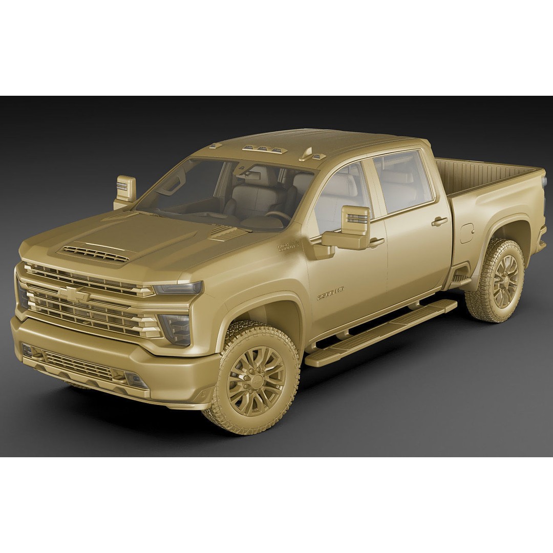 Silverado 2020 2500 HD 3D Model – High Poly Truck Asset, FBX, OBJ - View 18