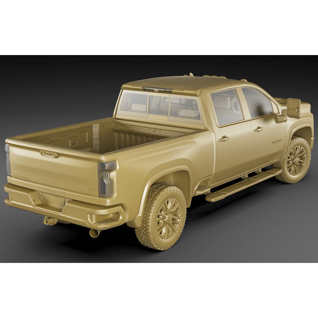 Silverado 2020 2500 HD 3D Model – High Poly Truck Asset, FBX, OBJ - View 19