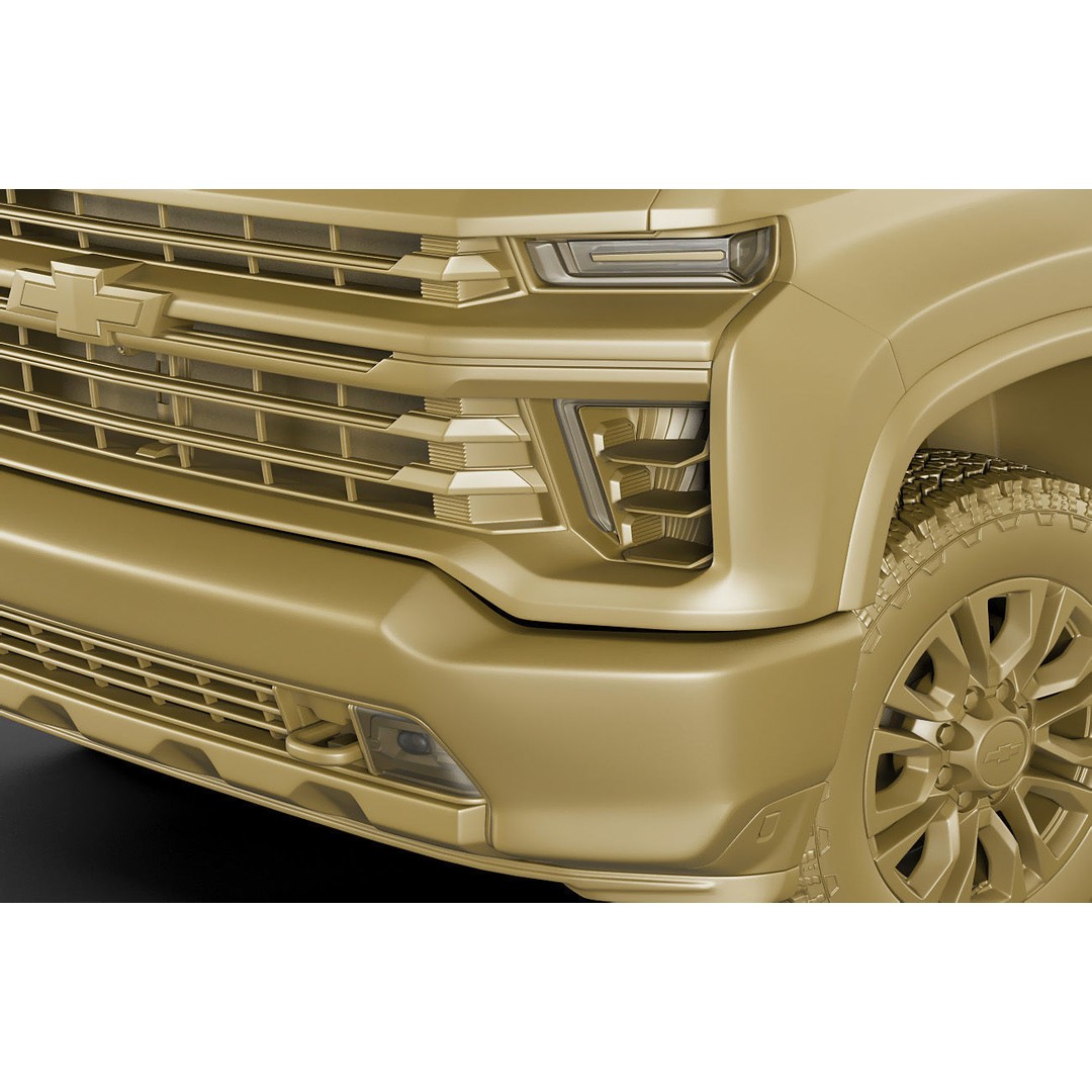 Silverado 2020 2500 HD 3D Model – High Poly Truck Asset, FBX, OBJ - View 20