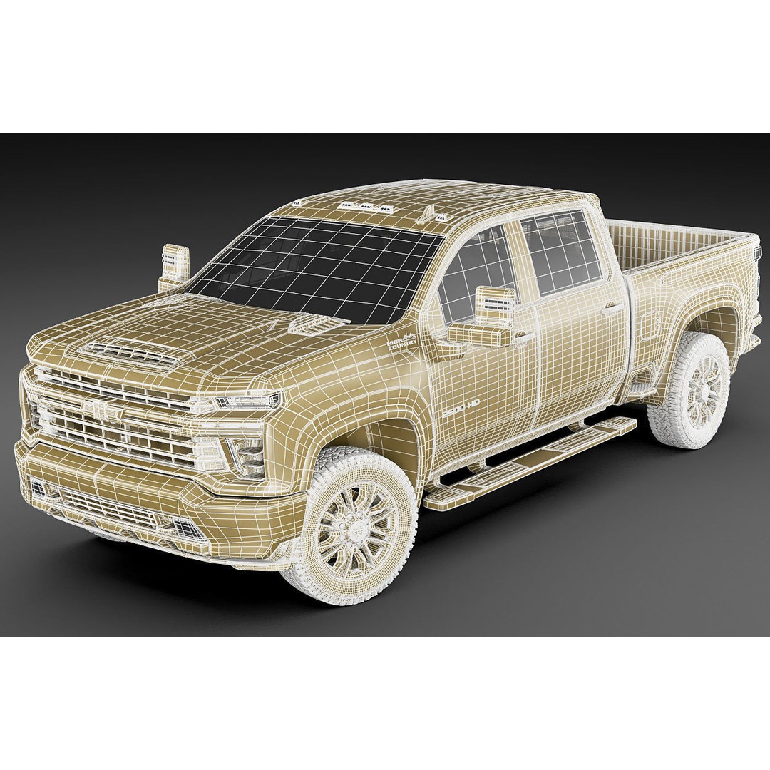 Silverado 2020 2500 HD 3D Model – High Poly Truck Asset, FBX, OBJ - View 22