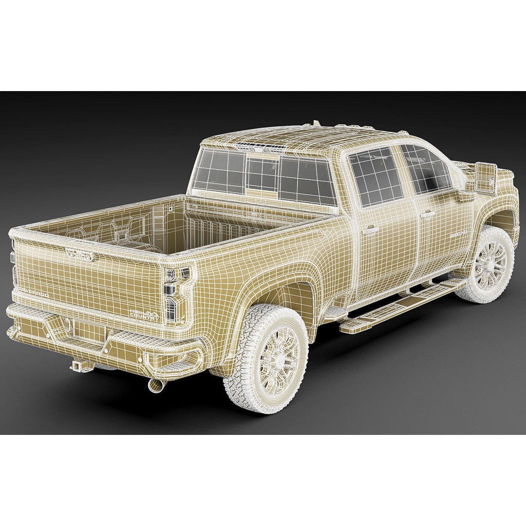 Silverado 2020 2500 HD 3D Model – High Poly Truck Asset, FBX, OBJ - View 23