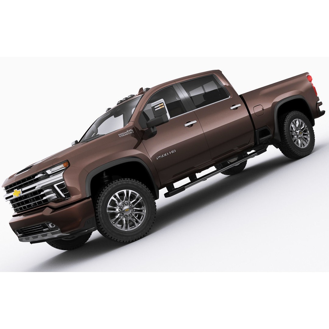 Silverado 2020 2500 HD 3D Model – High Poly Truck Asset, FBX, OBJ - View 9