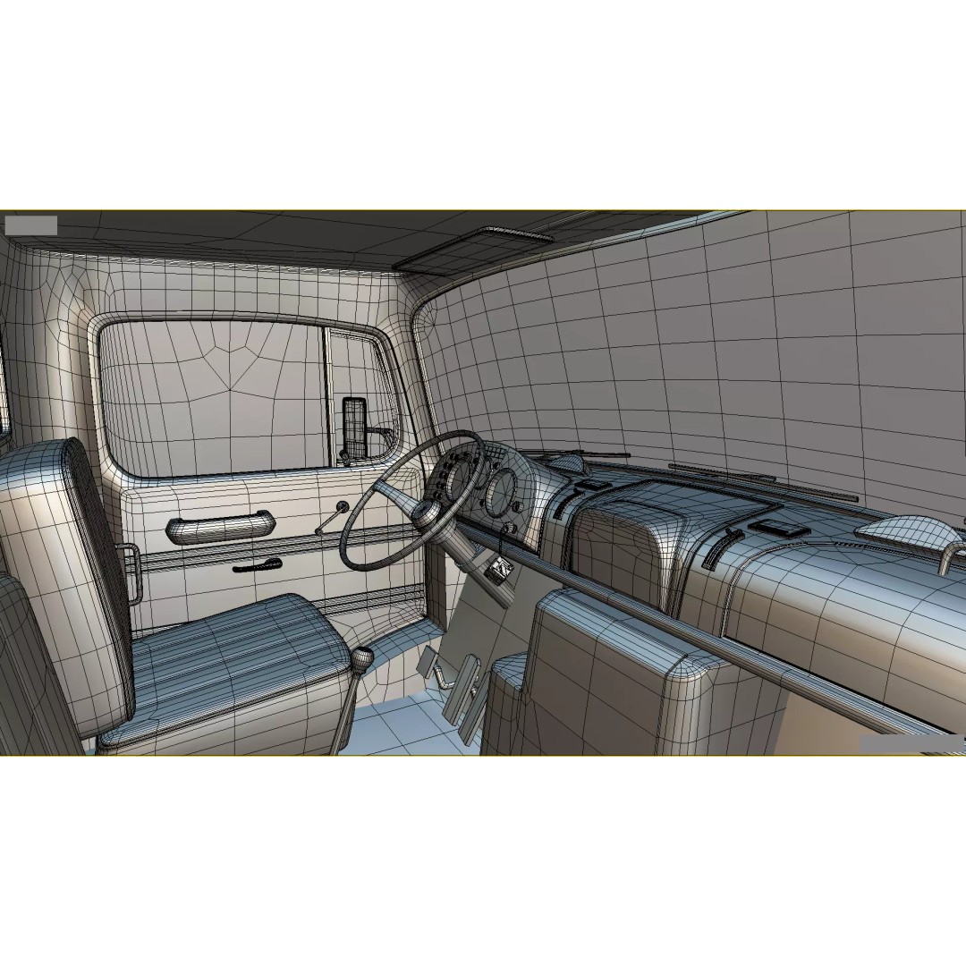 Mercedes-Benz LAK 710 3D Model – Classic 4x4 Platform Dump Truck, Blender