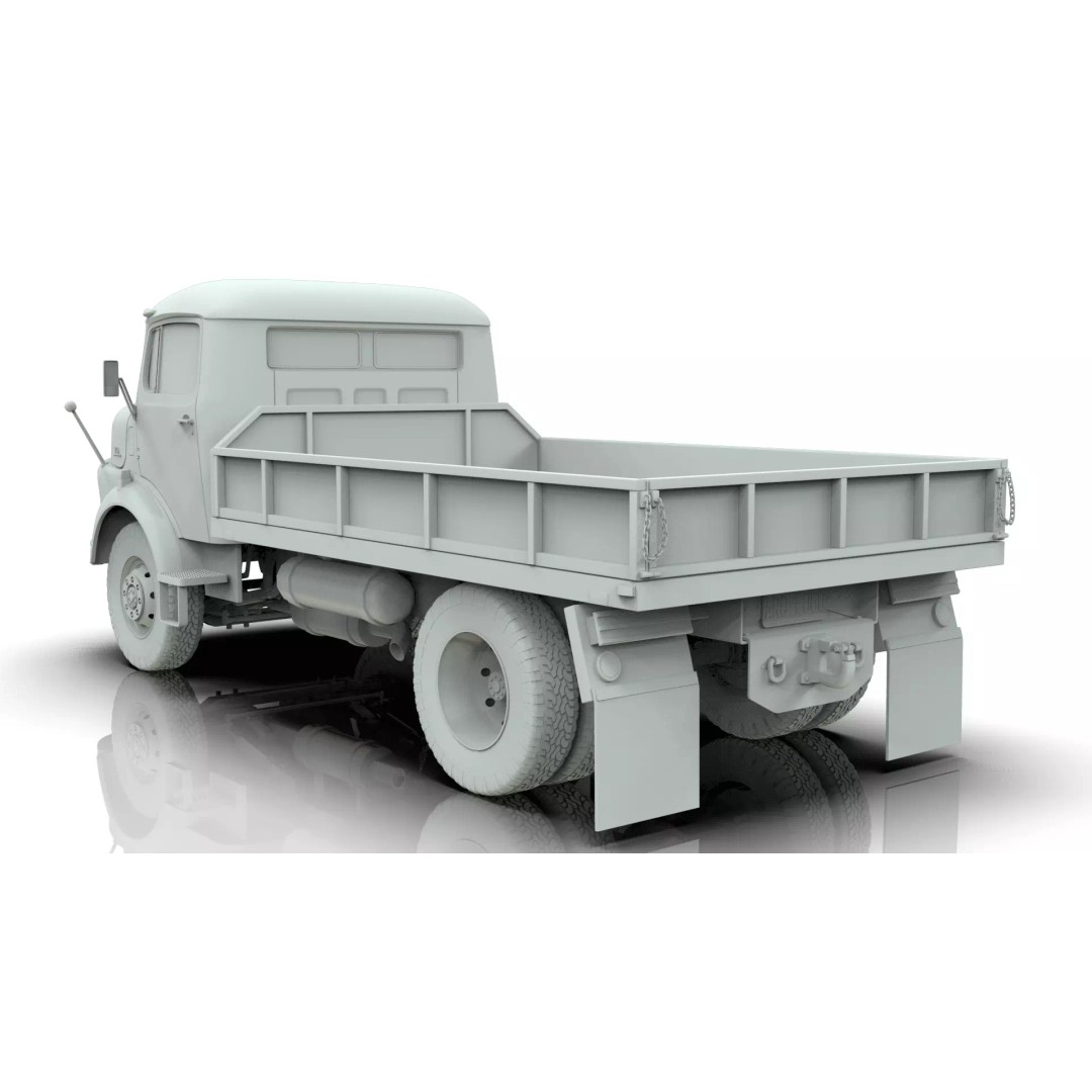 Mercedes-Benz LAK 710 3D Model – Classic 4x4 Platform Dump Truck, Blender - View 20