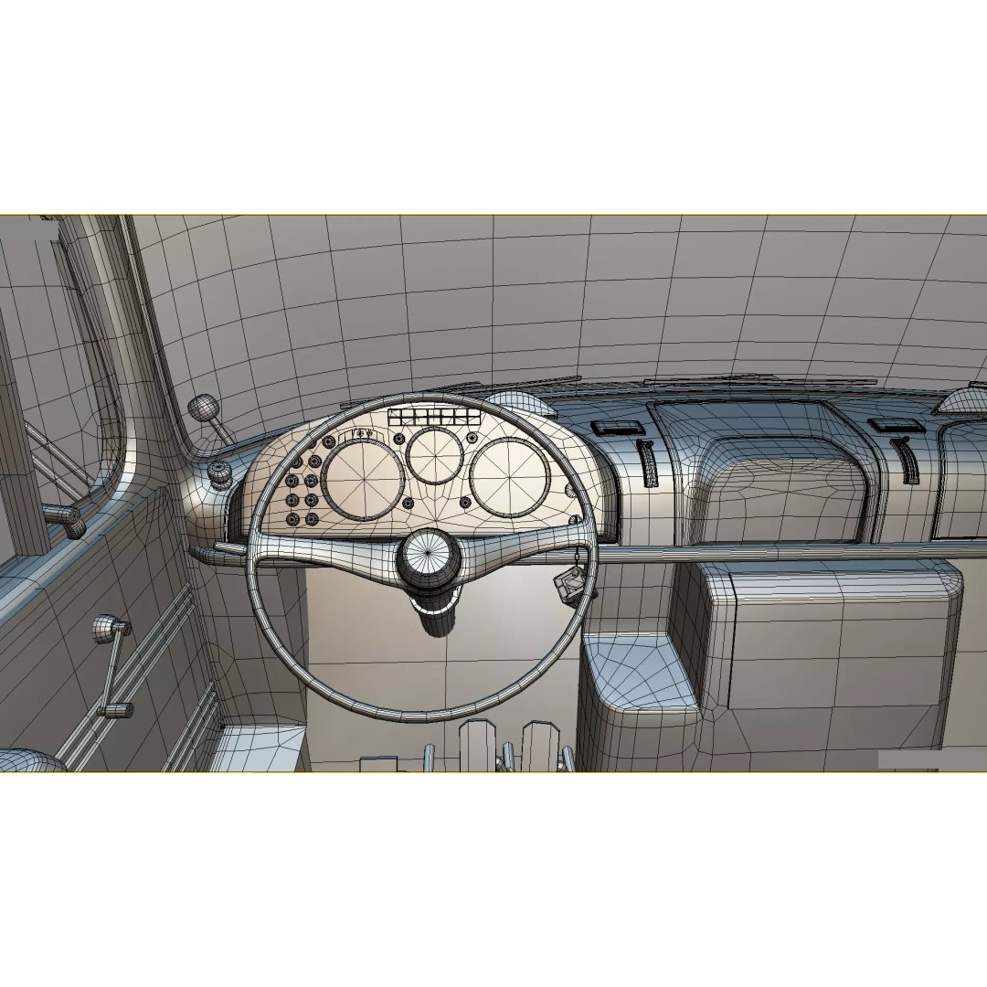 Mercedes-Benz LAK 710 3D Model – Classic 4x4 Platform Dump Truck, Blender - View 24