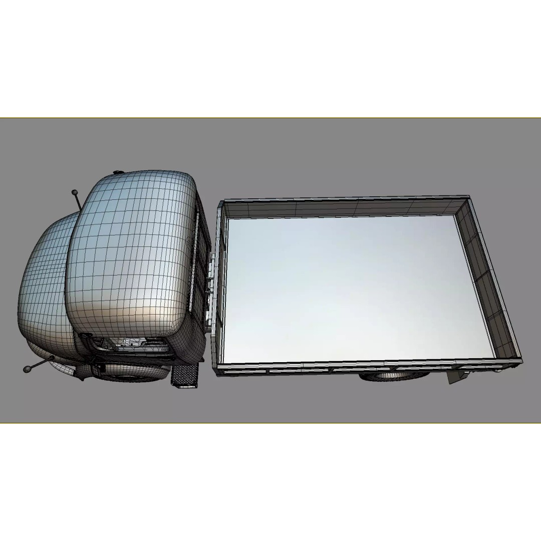 Mercedes-Benz LAK 710 3D Model – Classic 4x4 Platform Dump Truck, Blender - View 26