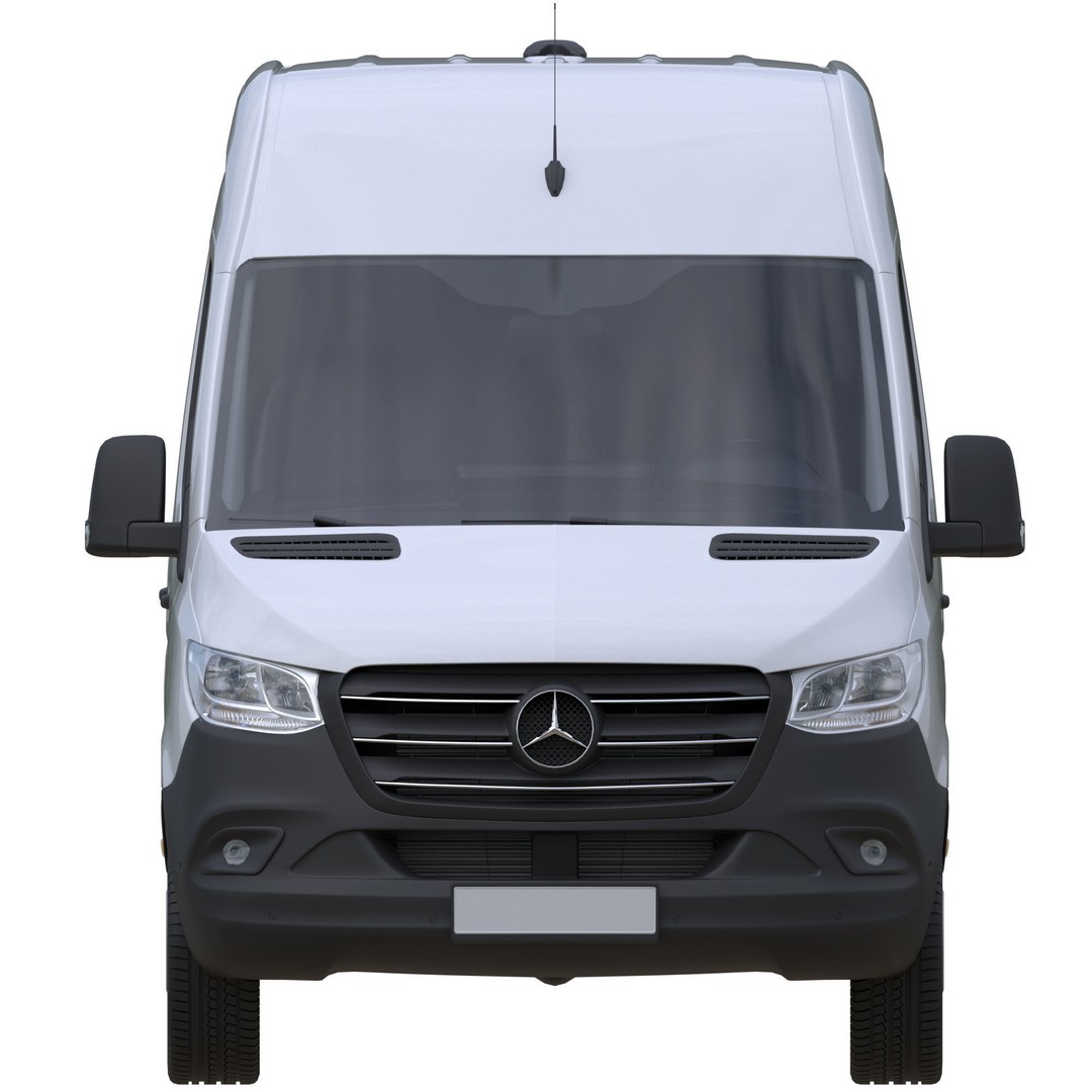 Mercedes-Benz Sprinter L3H2 Van 3D Model – Detailed Cargo Vehicle, FBX, OBJ - View 10