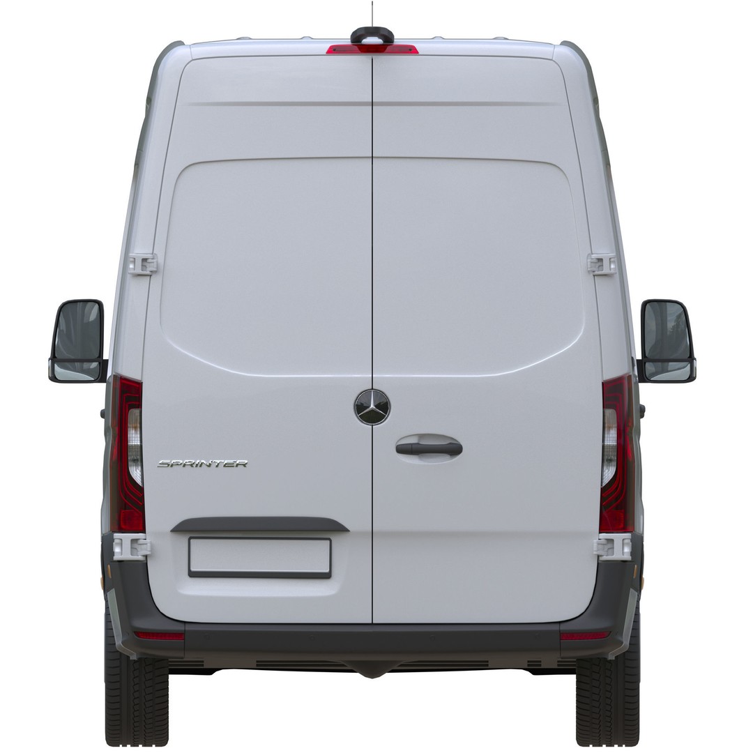 Mercedes-Benz Sprinter L3H2 Van 3D Model – Detailed Cargo Vehicle, FBX, OBJ - View 11