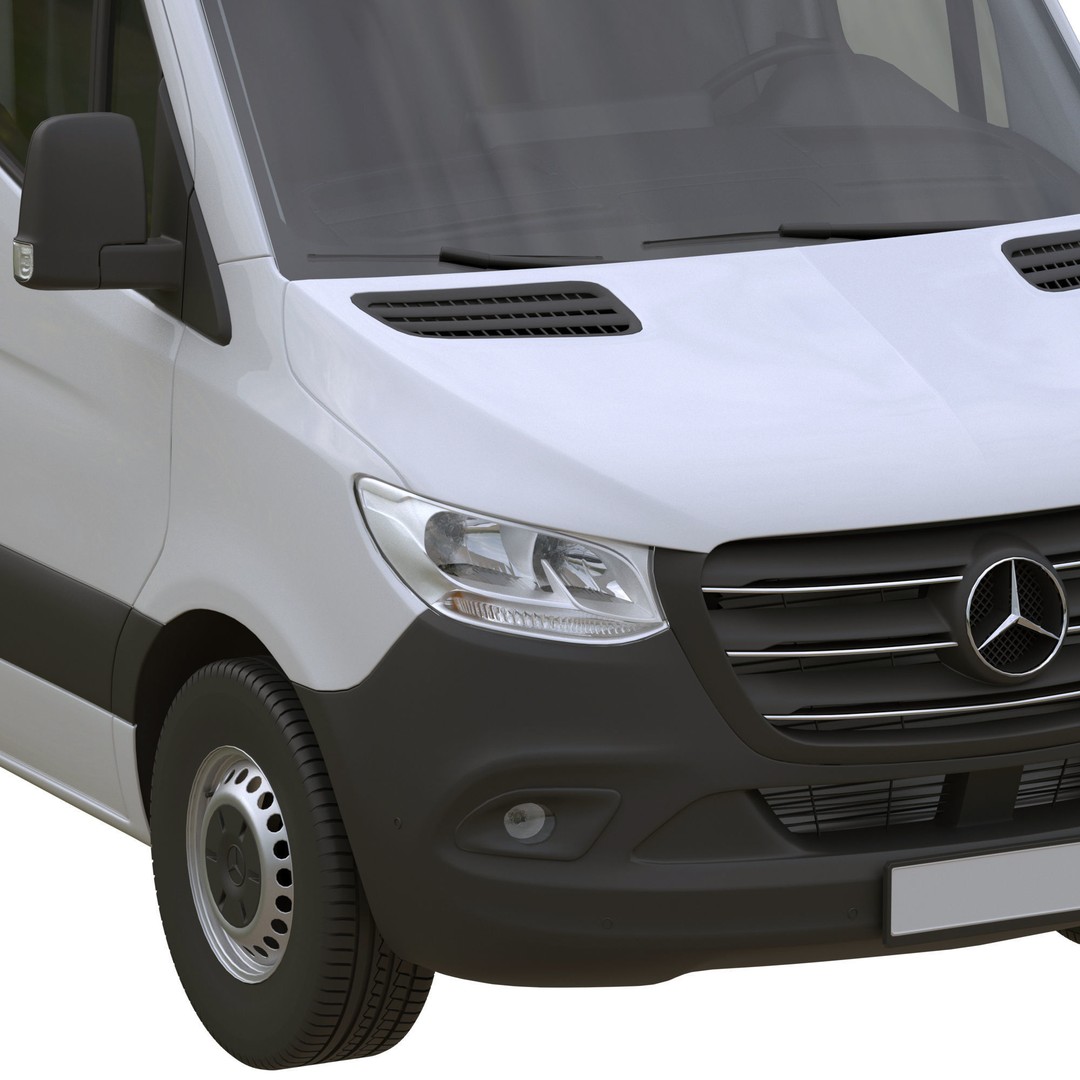Mercedes-Benz Sprinter L3H2 Van 3D Model – Detailed Cargo Vehicle, FBX, OBJ - View 8