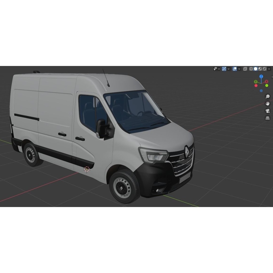Renault Master 2020 Panel Van 3D Model – Medium Roof, FBX, Game-Ready