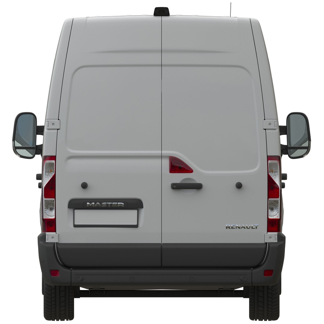 Renault Master 2020 Panel Van 3D Model – Medium Roof, FBX, Game-Ready - View 10