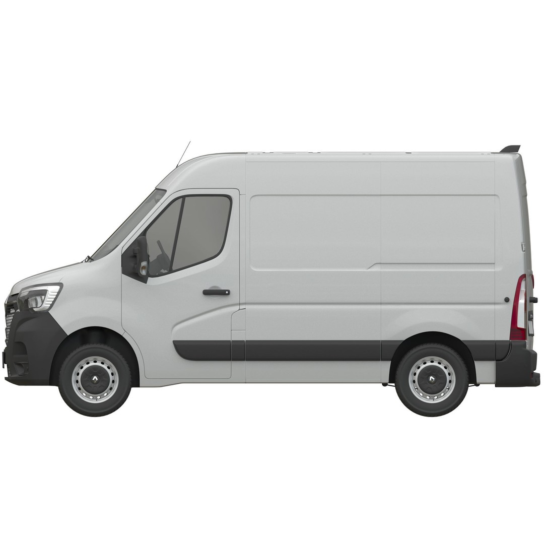 Renault Master 2020 Panel Van 3D Model – Medium Roof, FBX, Game-Ready - View 12