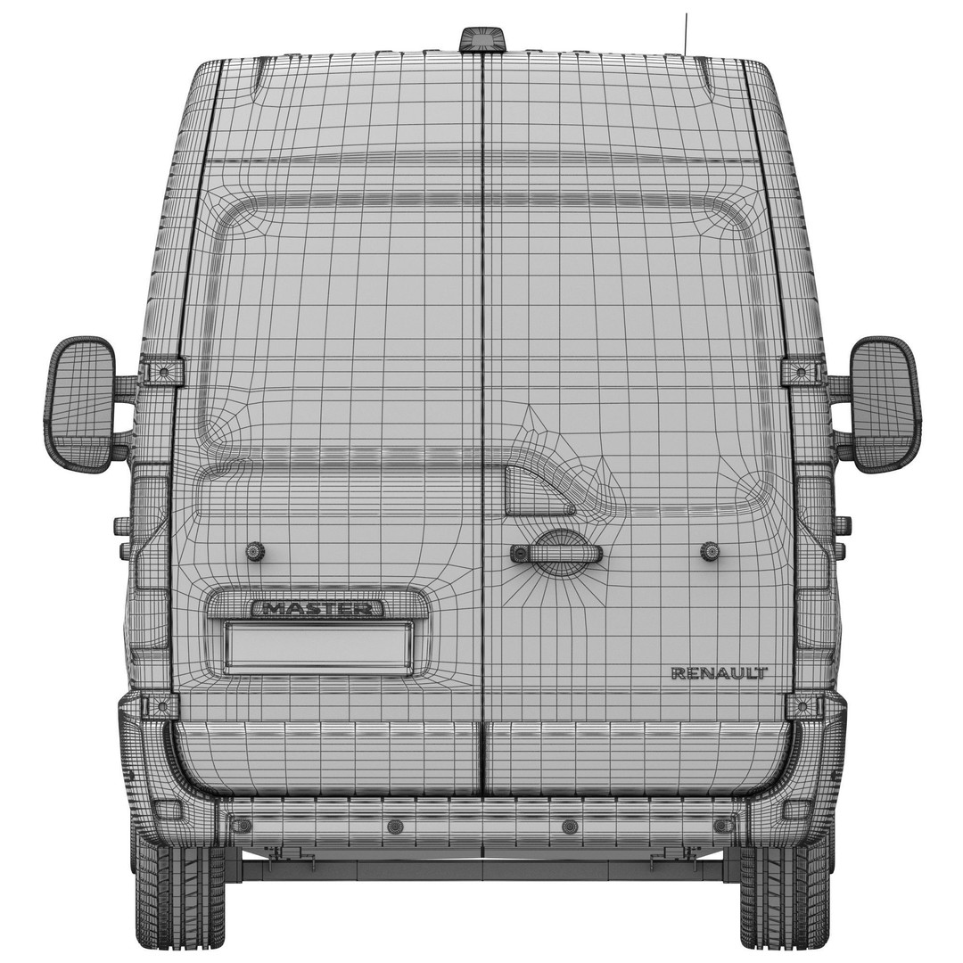 Renault Master 2020 Panel Van 3D Model – Medium Roof, FBX, Game-Ready - View 19