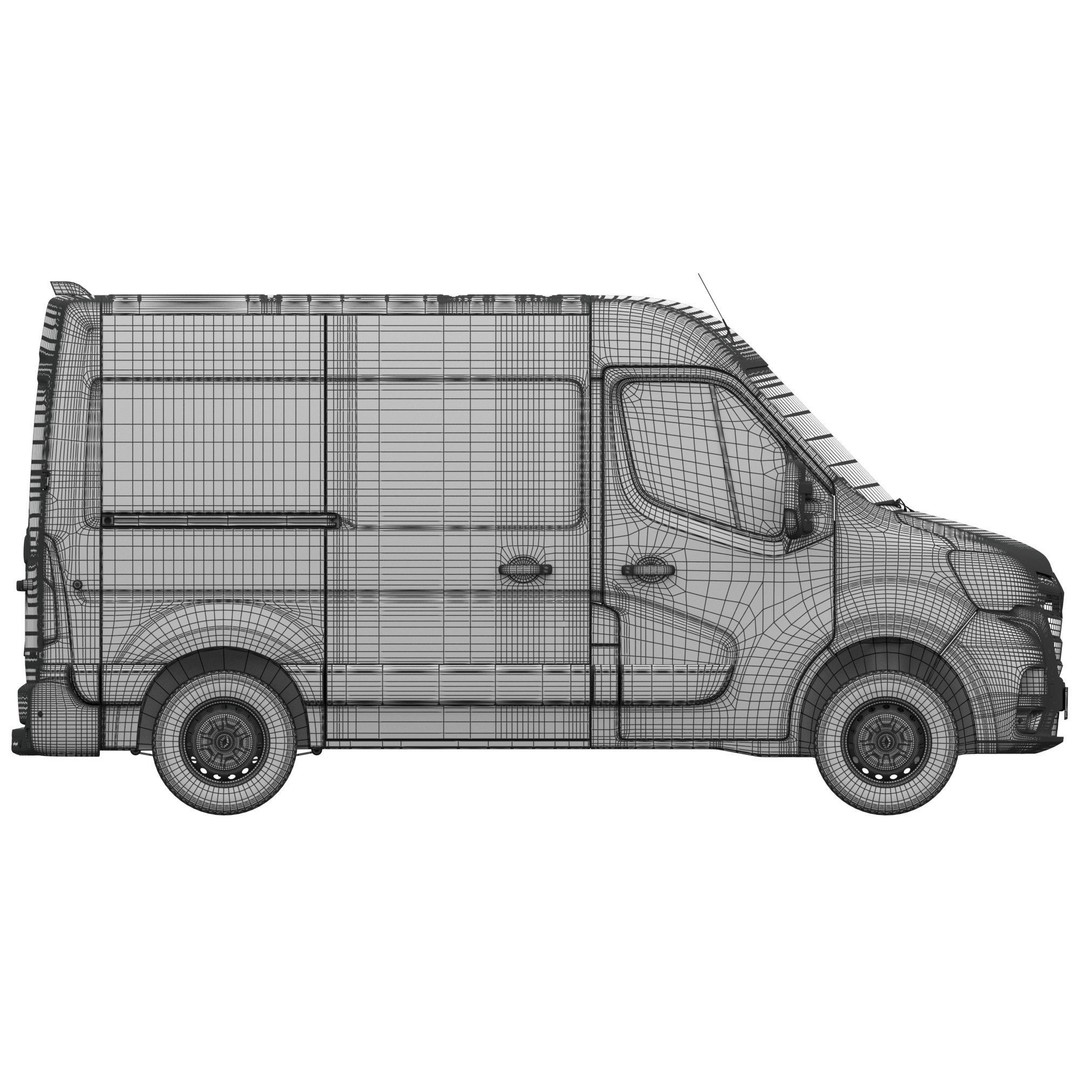 Renault Master 2020 Panel Van 3D Model – Medium Roof, FBX, Game-Ready - View 20