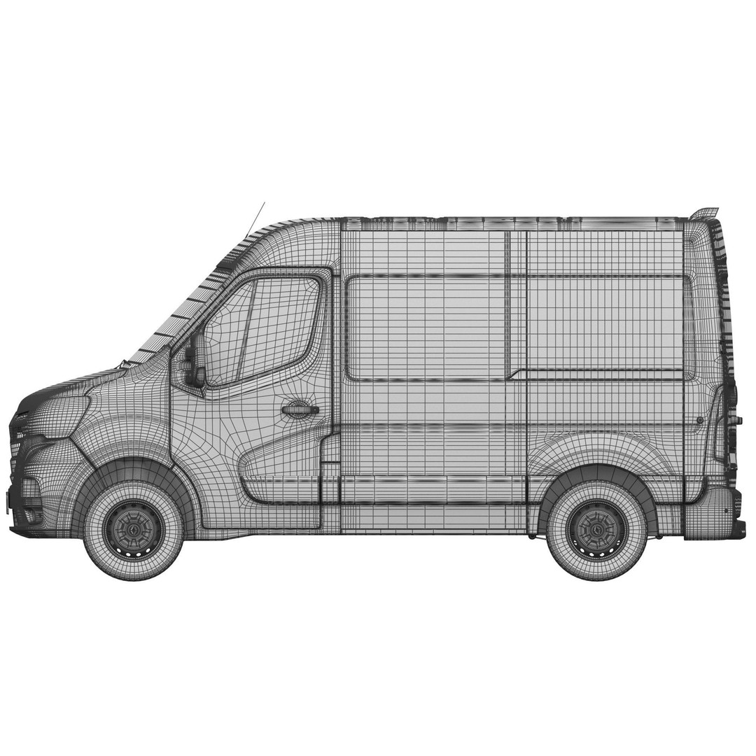 Renault Master 2020 Panel Van 3D Model – Medium Roof, FBX, Game-Ready - View 21